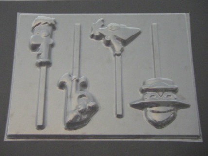 447sp Phiney Ferby Friends Chocolate or Hard Candy Lollipop Mold 447sp Phiney Ferby Friends Chocolate or Hard Candy Lollipop Mold